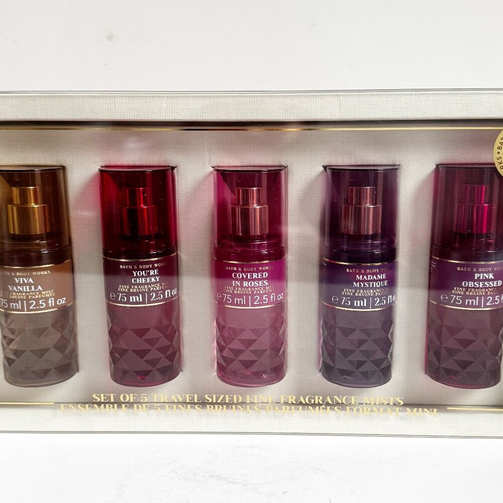 Bath & Body Works Fragrance Mist 5 PC Set Travel Size Luxury Collection New